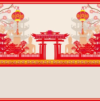 Mid-Autumn Festival for Chinese New Year card