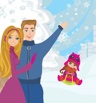 fun in the winter day