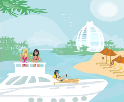 Party on the yacht