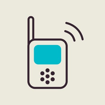 Baby radio monitor vector icon. Graph symbol for children and newborn babies web site and apps design, logo, app, UI