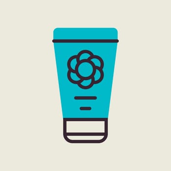 Baby cream moisturizer vector icon. Graph symbol for children and newborn babies web site and apps design, logo, app, UI