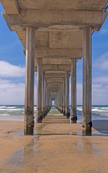 Unique View of an Ocean Pier in La Jolla, California