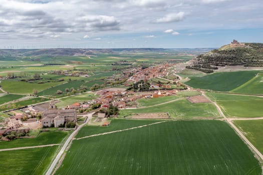 General view of Castrojeriz (province of Burgos, Community of Castilla y Leon, Spain). panoramic view