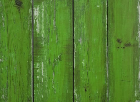 Old rustic green wooden planks background