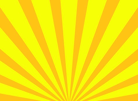 Rays background striped orange and yellow