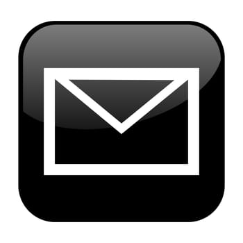 Isolated black Button: Envelope Icon