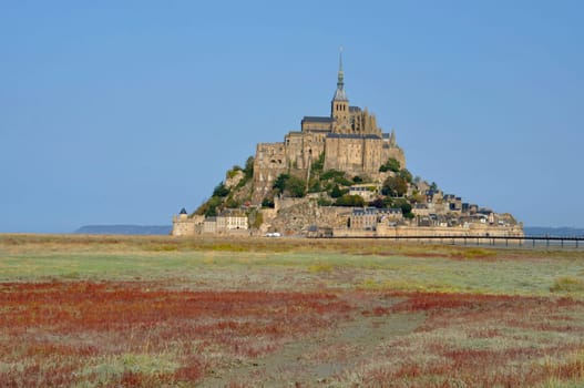 Mont Saint Michel and salt marshes