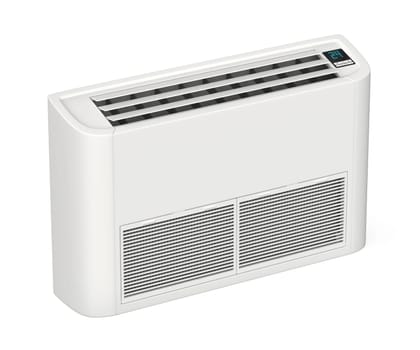 Floor mounted air conditioner on white background