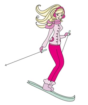girl skiing