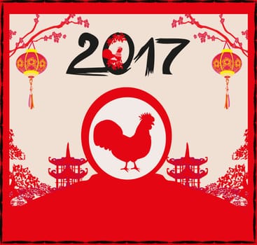 year of rooster design for Chinese New Year celebration
