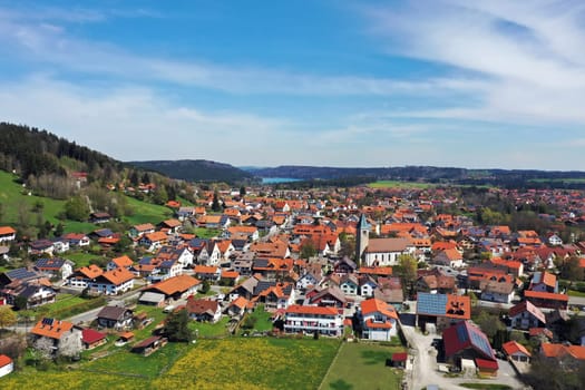 Aerial view of Peiting in good weather