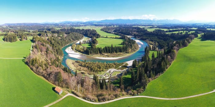 Aerial view of the Litzauer loop in good weather