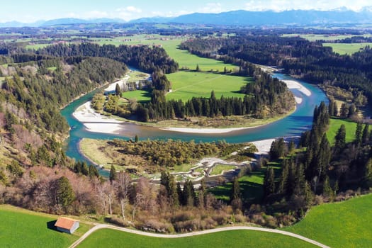 Aerial view of the Litzauer loop in good weather