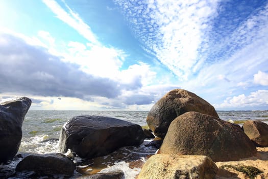 Groß Zicker dreamy landscape on the Baltic Sea island of Ruegen