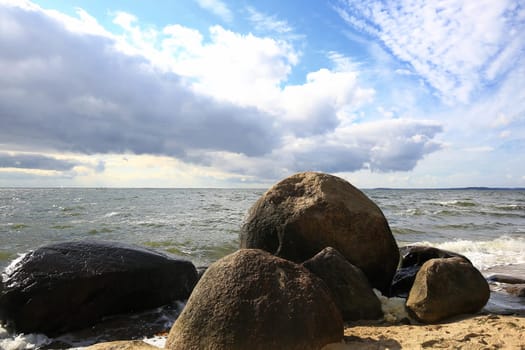 Groß Zicker dreamy landscape on the Baltic Sea island of Ruegen