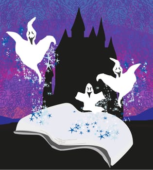 magic book with ghost stories