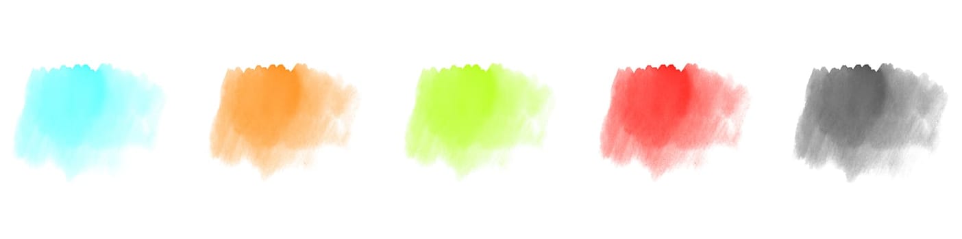Collection of 5 watercolor painting - Paintbrush Banner