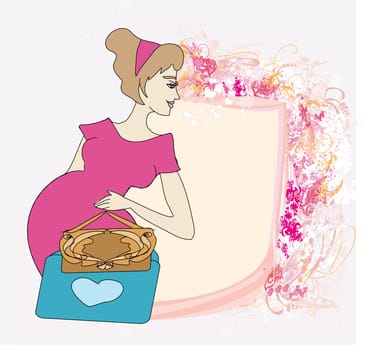 Beautiful pregnant girl frame