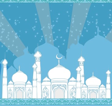 Ramadan background - mosque  illustration card