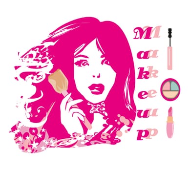 Make-up girl - abstract portrait