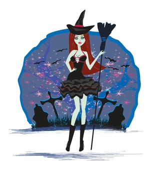 beautiful Halloween witch