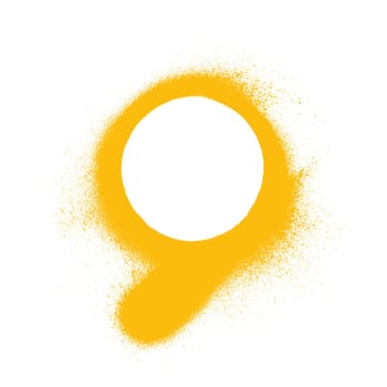 Orange circle made with graffiti spray - Background template