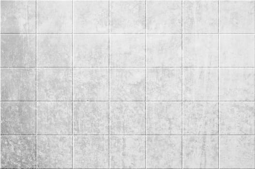 Dirty wall background with bright white grey tiles