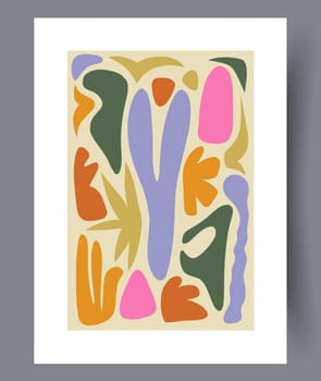 Scandinavian abstract vector print set. Minimalistic abstract wall art background for print. Scandinavian vector style.