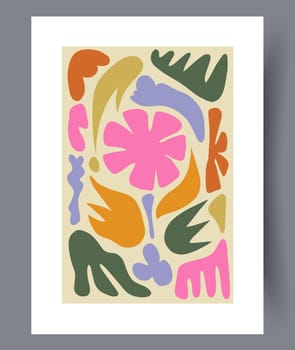 Scandinavian abstract vector print set. Minimalistic abstract wall art background for print. Scandinavian vector style.