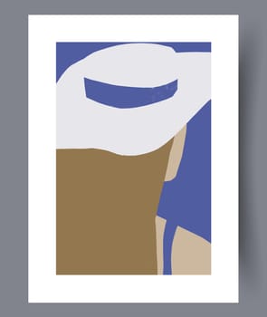 Scandinavian abstract vector print set. Minimalistic abstract wall art background for print. Scandinavian vector style.