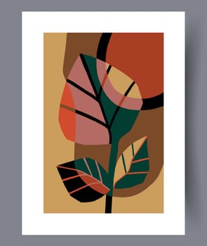 Scandinavian abstract vector print set. Minimalistic abstract wall art background for print. Scandinavian vector style.
