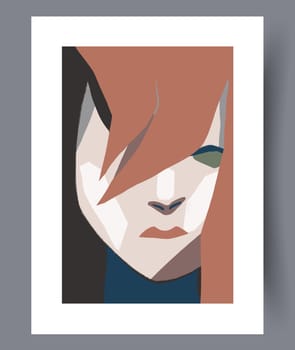 Scandinavian abstract vector print set. Minimalistic abstract wall art background for print. Scandinavian vector style.