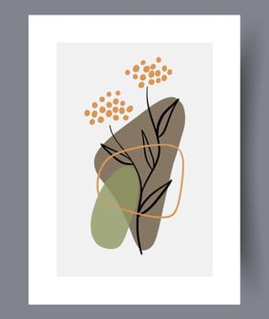 Scandinavian abstract vector print set. Minimalistic abstract wall art background for print. Scandinavian vector style.