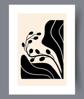 Scandinavian abstract vector print set. Minimalistic abstract wall art background for print. Scandinavian vector style.