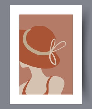 Scandinavian abstract vector print set. Minimalistic abstract wall art background for print. Scandinavian vector style.