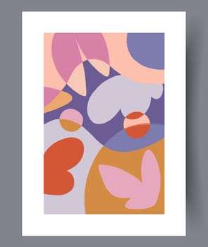 Scandinavian abstract vector print set. Minimalistic abstract wall art background for print. Scandinavian vector style.