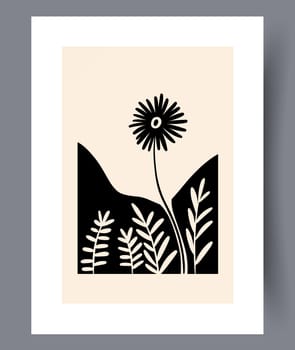 Scandinavian abstract vector print set. Minimalistic abstract wall art background for print. Scandinavian vector style.