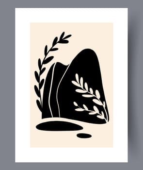 Scandinavian abstract vector print set. Minimalistic abstract wall art background for print. Scandinavian vector style.