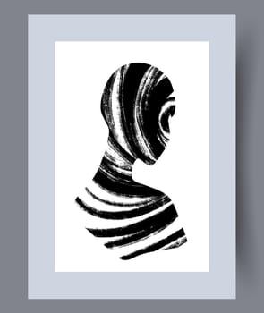 Scandinavian abstract vector print set. Minimalistic abstract wall art background for print. Scandinavian vector style.