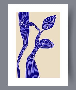 Scandinavian abstract vector print set. Minimalistic abstract wall art background for print. Scandinavian vector style.