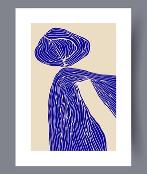 Scandinavian abstract vector print set. Minimalistic abstract wall art background for print. Scandinavian vector style.