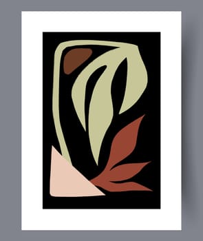 Scandinavian abstract vector print set. Minimalistic abstract wall art background for print. Scandinavian vector style.