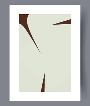 Scandinavian abstract vector print set. Minimalistic abstract wall art background for print. Scandinavian vector style.
