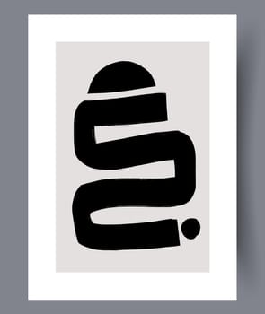 Scandinavian abstract vector print set. Minimalistic abstract wall art background for print. Scandinavian vector style.
