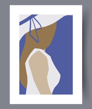 Scandinavian abstract vector print set. Minimalistic abstract wall art background for print. Scandinavian vector style.