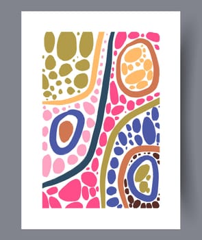 Scandinavian abstract vector print set. Minimalistic abstract wall art background for print. Scandinavian vector style.