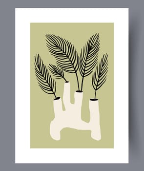 Scandinavian abstract vector print set. Minimalistic abstract wall art background for print. Scandinavian vector style.