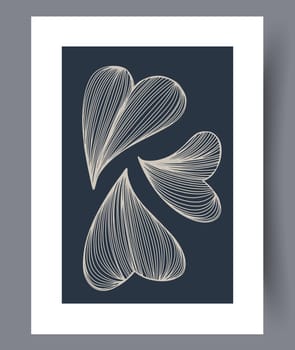 Scandinavian abstract vector print set. Minimalistic abstract wall art background for print. Scandinavian vector style.