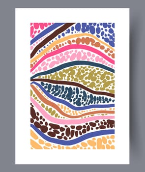 Scandinavian abstract vector print set. Minimalistic abstract wall art background for print. Scandinavian vector style.
