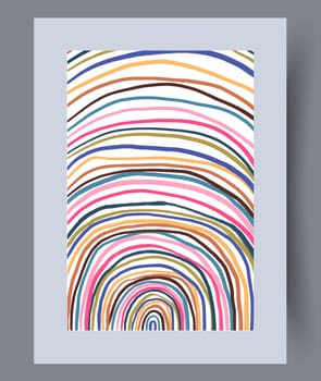 Scandinavian abstract vector print set. Minimalistic abstract wall art background for print. Scandinavian vector style.